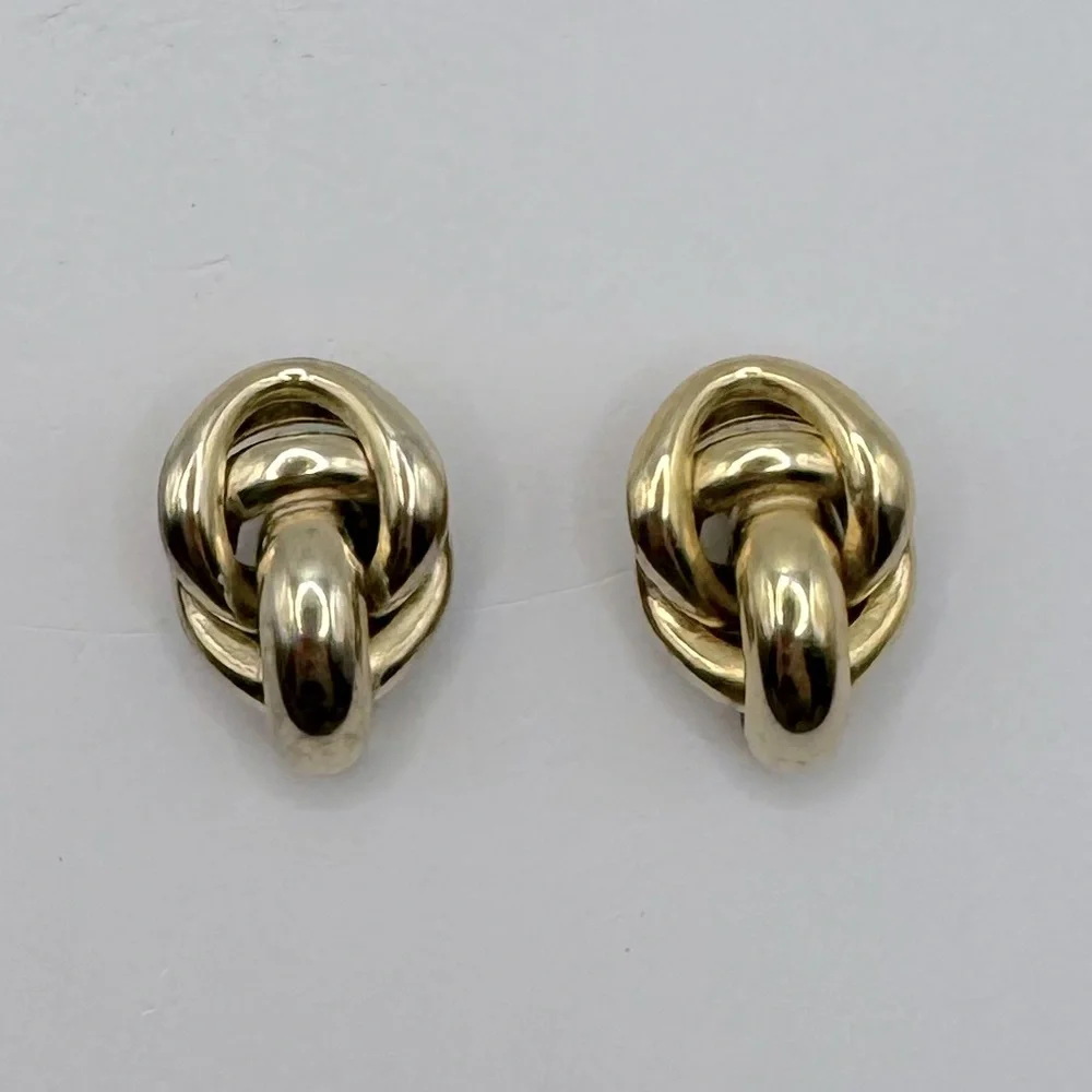 MARINO Vintage Gold-Tone Chain Link Clip-On Earrings
